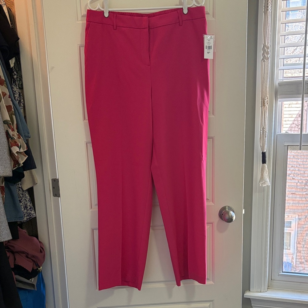 Suzy Shier Hot Pink Slim Straight Dress Pants